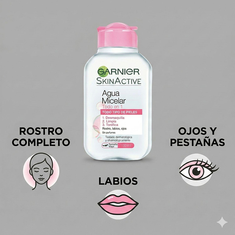 Desmaquillante Agua Micelar Garnier Todo En 1 100ml 3