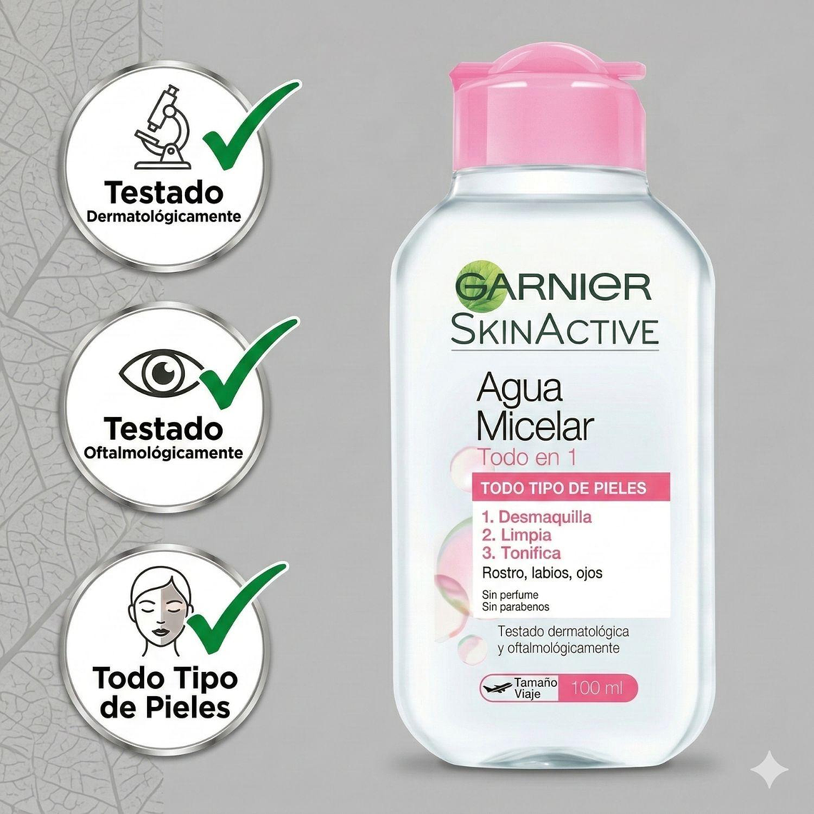 Desmaquillante Agua Micelar Garnier Todo En 1 100ml 5