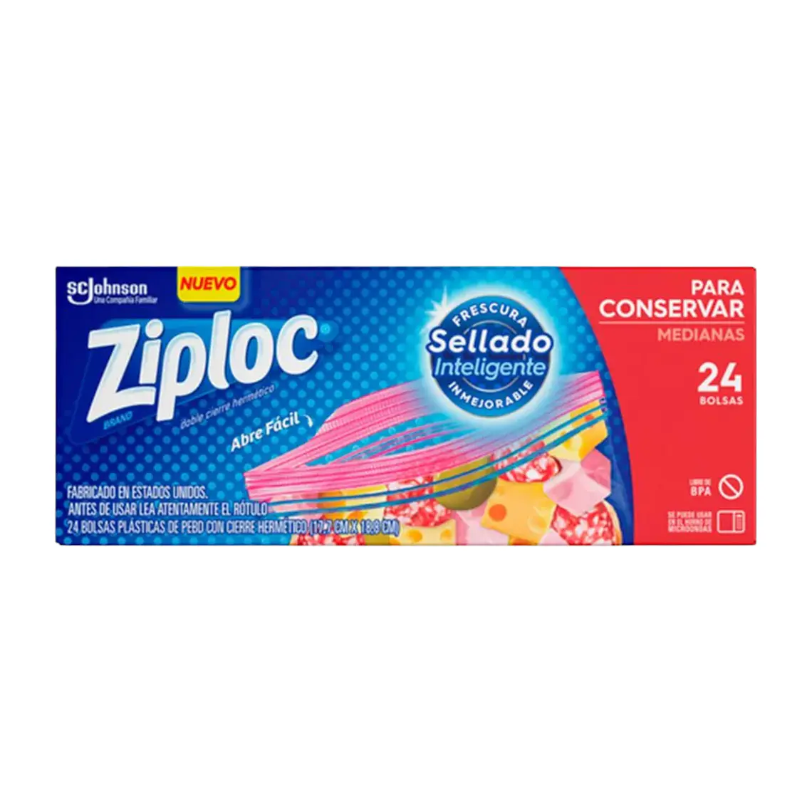 Bolsas Multiuso Para Conservar Ziploc Medianas 24 Unid 1