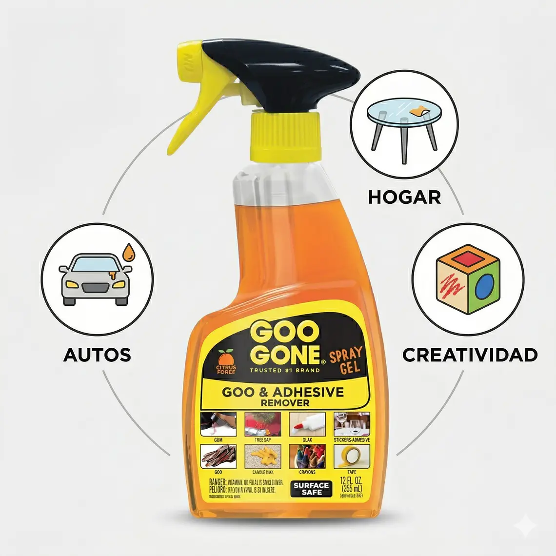 Removedor De Adhesivos Spray Gel 355ml 3