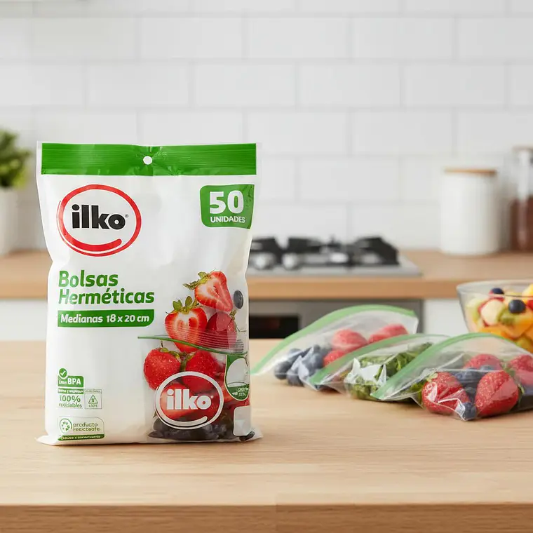 Bolsas Medianas Hermeticas 18x20cm 50 Unid 2