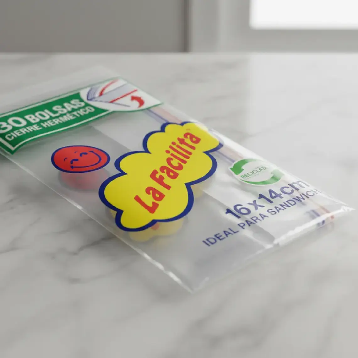 Bolsas Cierre Hermetico La Facilita 30unid 16x14cm 2