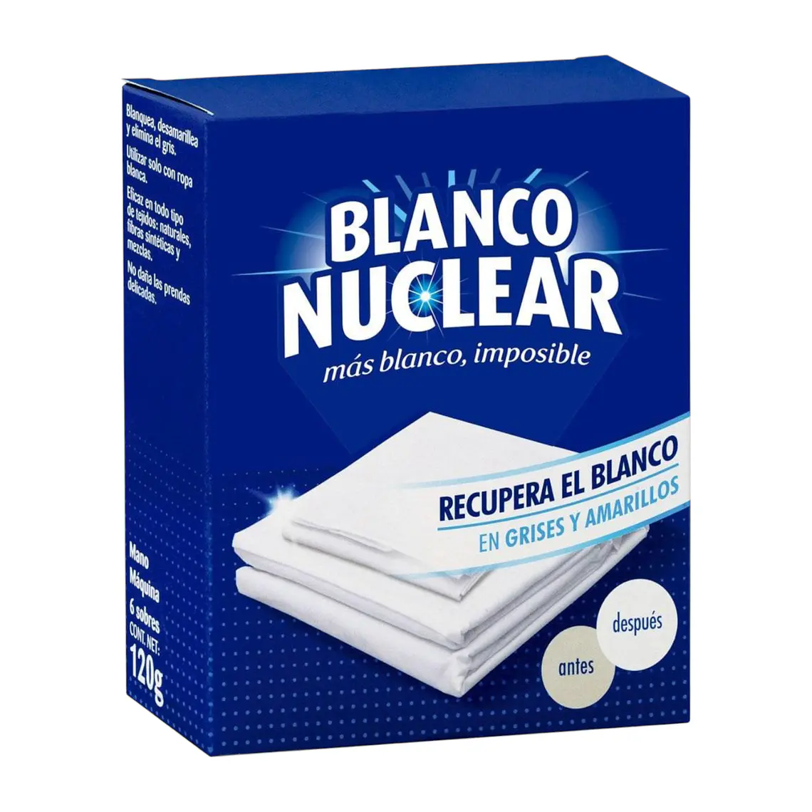 Quitamanchas Blanco Nuclear Sobres 6×120 g 1
