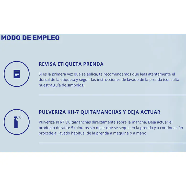 Quitamanchas Prelavado Gatillo KH-7 750ml 3