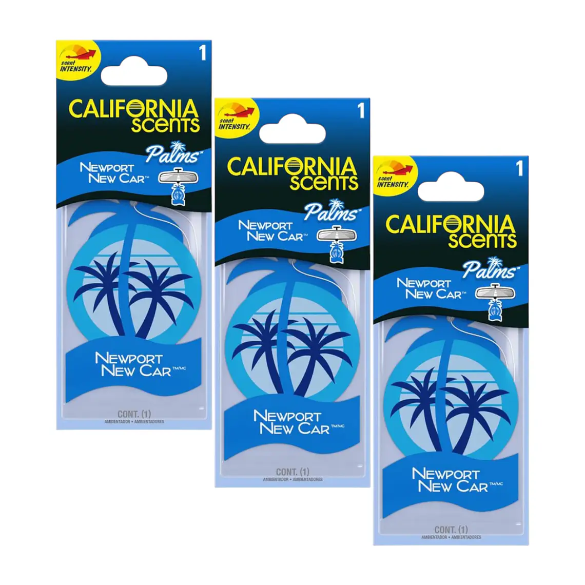 Ambientador de Auto Aroma Auto Nuevo Pack x3 1