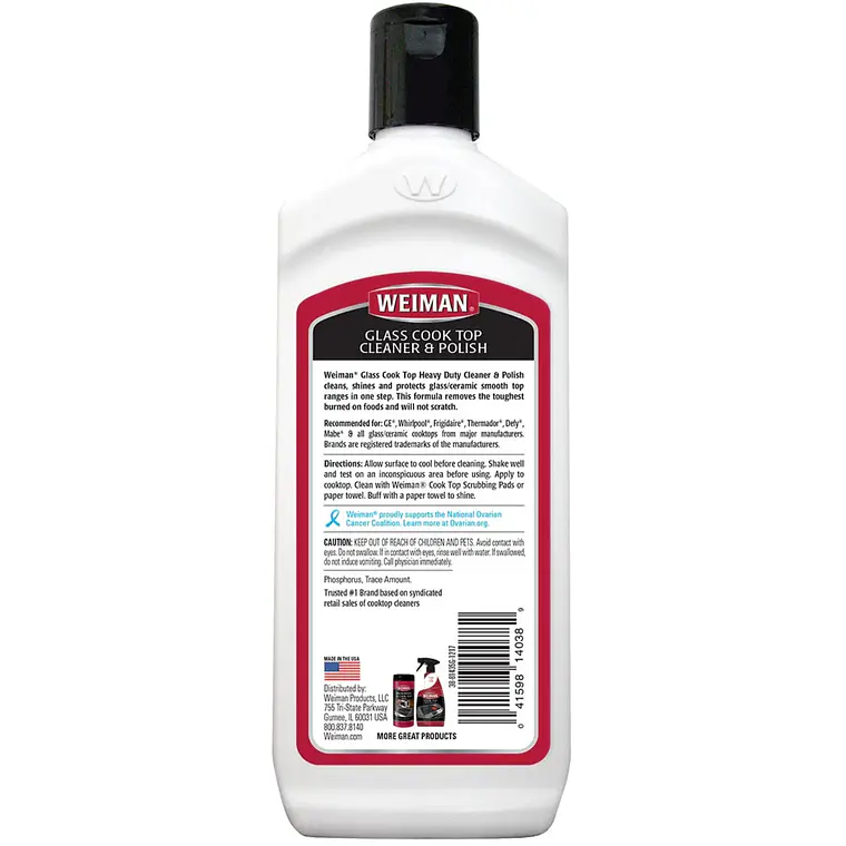 Crema Para Limpiar Vitroceramica Weiman 425 Ml 2