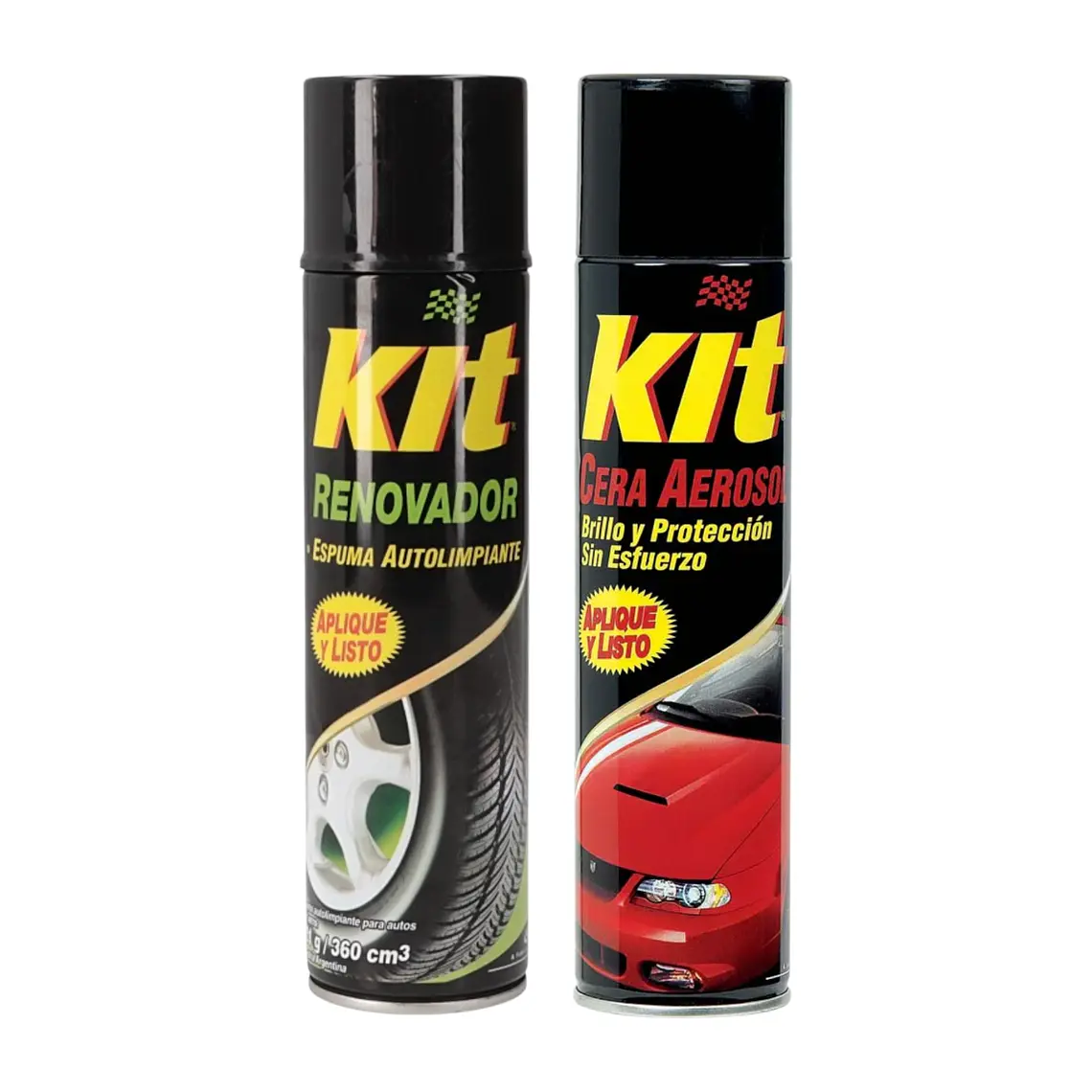 Pack Renovador de Neumáticos + Cera en Aerosol 360ml 1