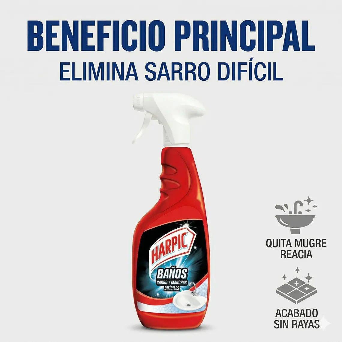Limpiador Baño Sarro y Manchas Difíciles Gatillo 495 ml 2