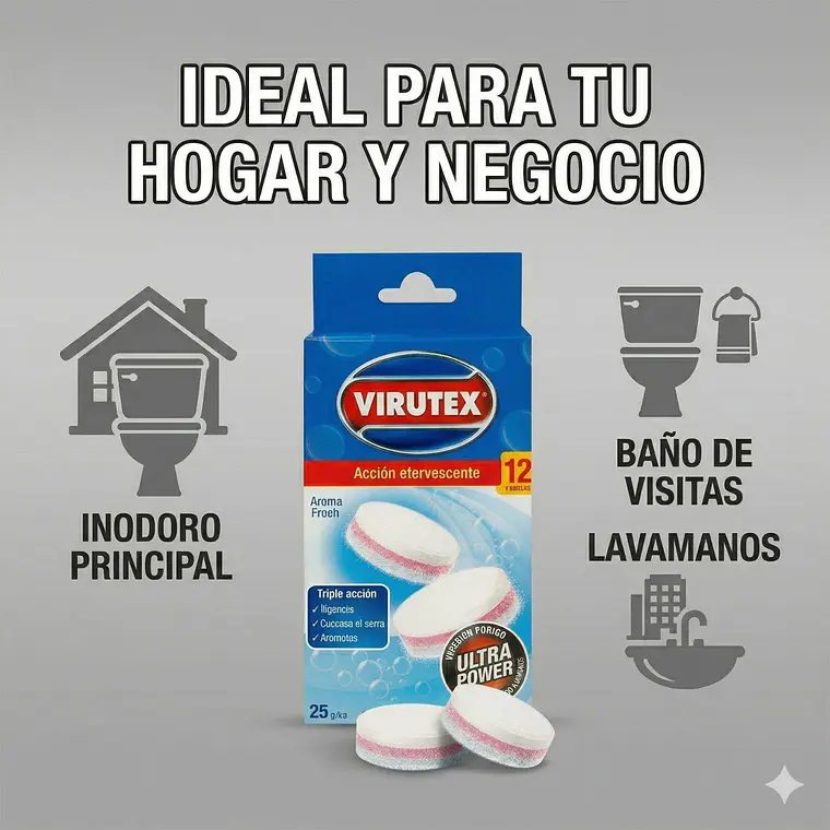 Pastillas Inodoro Efervescentes Antisarro Virutex 12tabletas 4