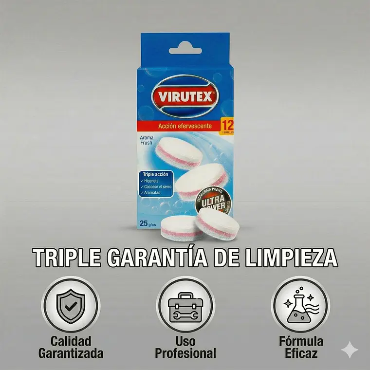 Pastillas Inodoro Efervescentes Antisarro Virutex 12tabletas 6