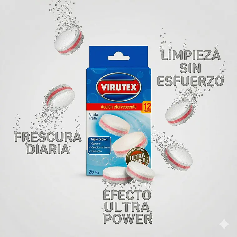 Pastillas Inodoro Efervescentes Antisarro Virutex 12tabletas 7