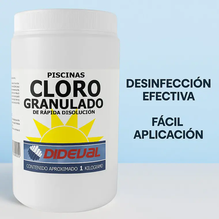 Cloro Granulado para Piscina Dideval 1 kg 3