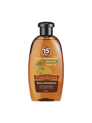Bronceador Aceite Familand FPS15 Coco Zanahoria 210 ml