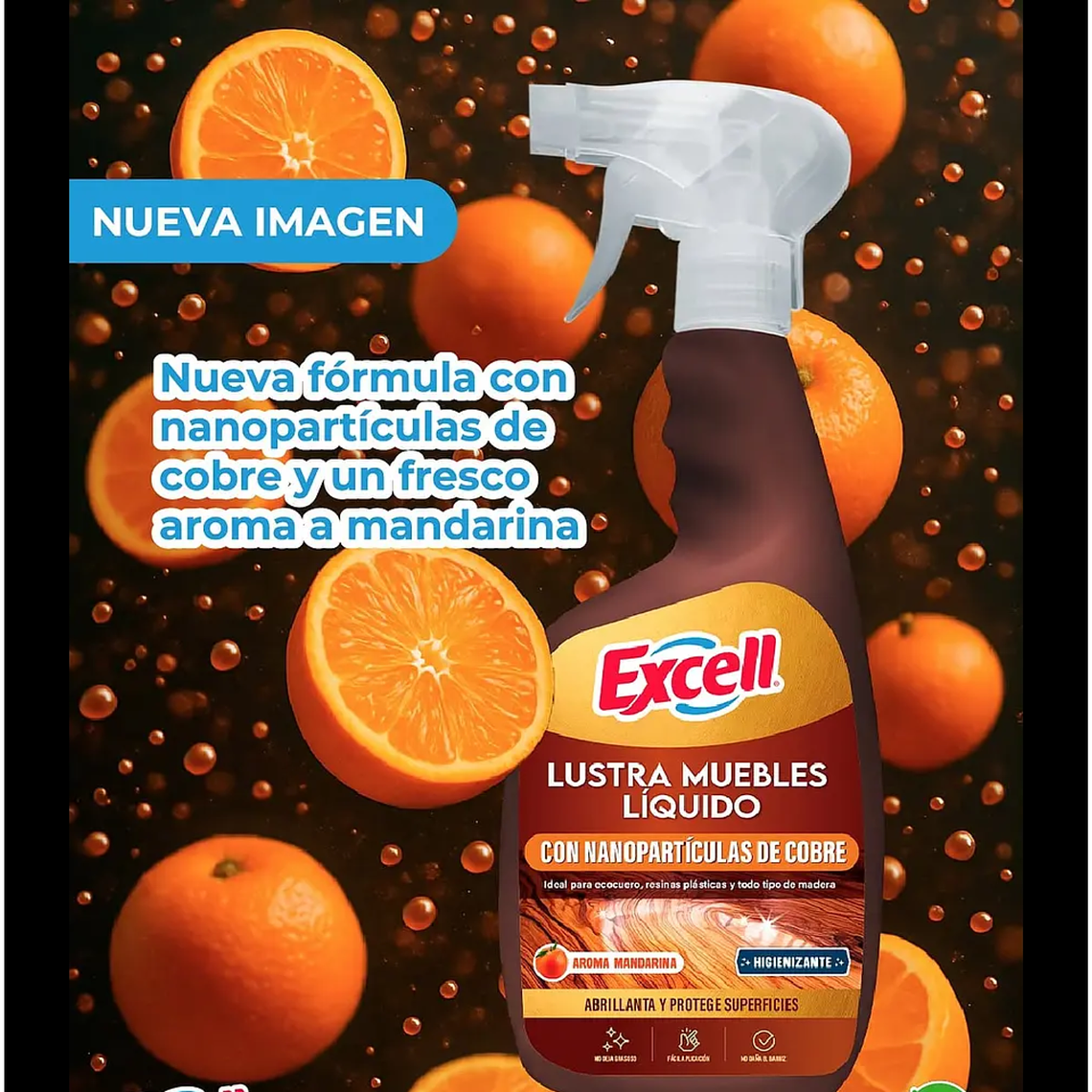 Excell Lustramuebles Gatillo Mandarina 500 cc 2