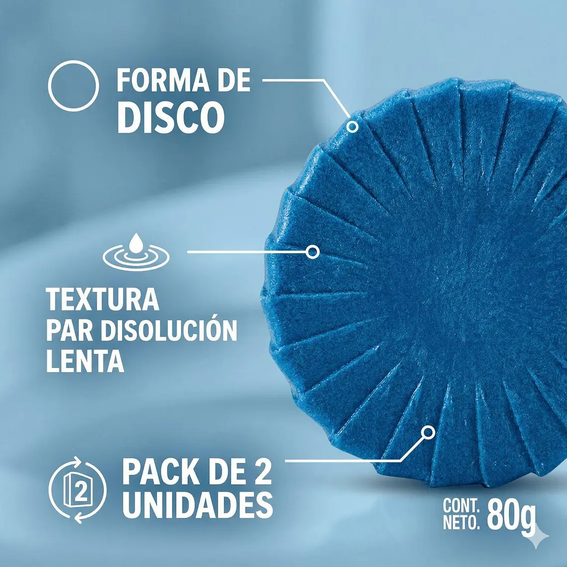 Pastilla Estanque Inodoro Azul Pato Purific Antisarro Limpieza Pack 2 4