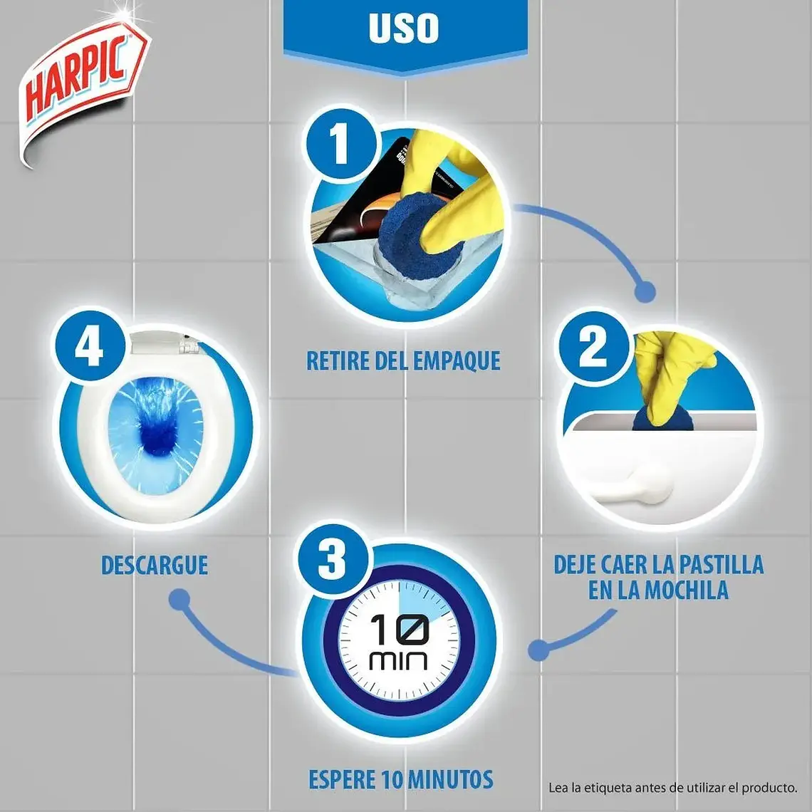 Pastilla Para Estanque Para Inodoros Harpic 5unid 5