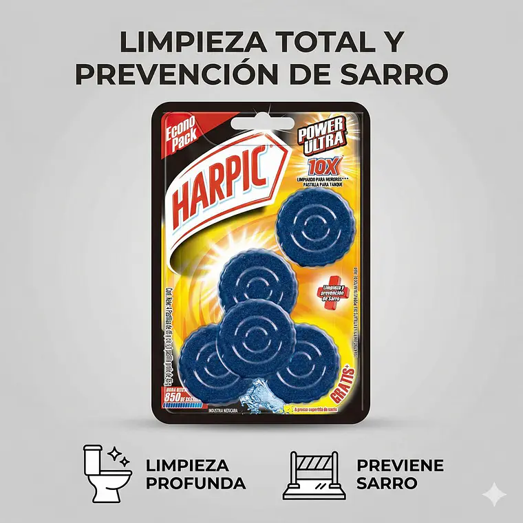 Pastilla Para Estanque Para Inodoros Harpic 5unid 6