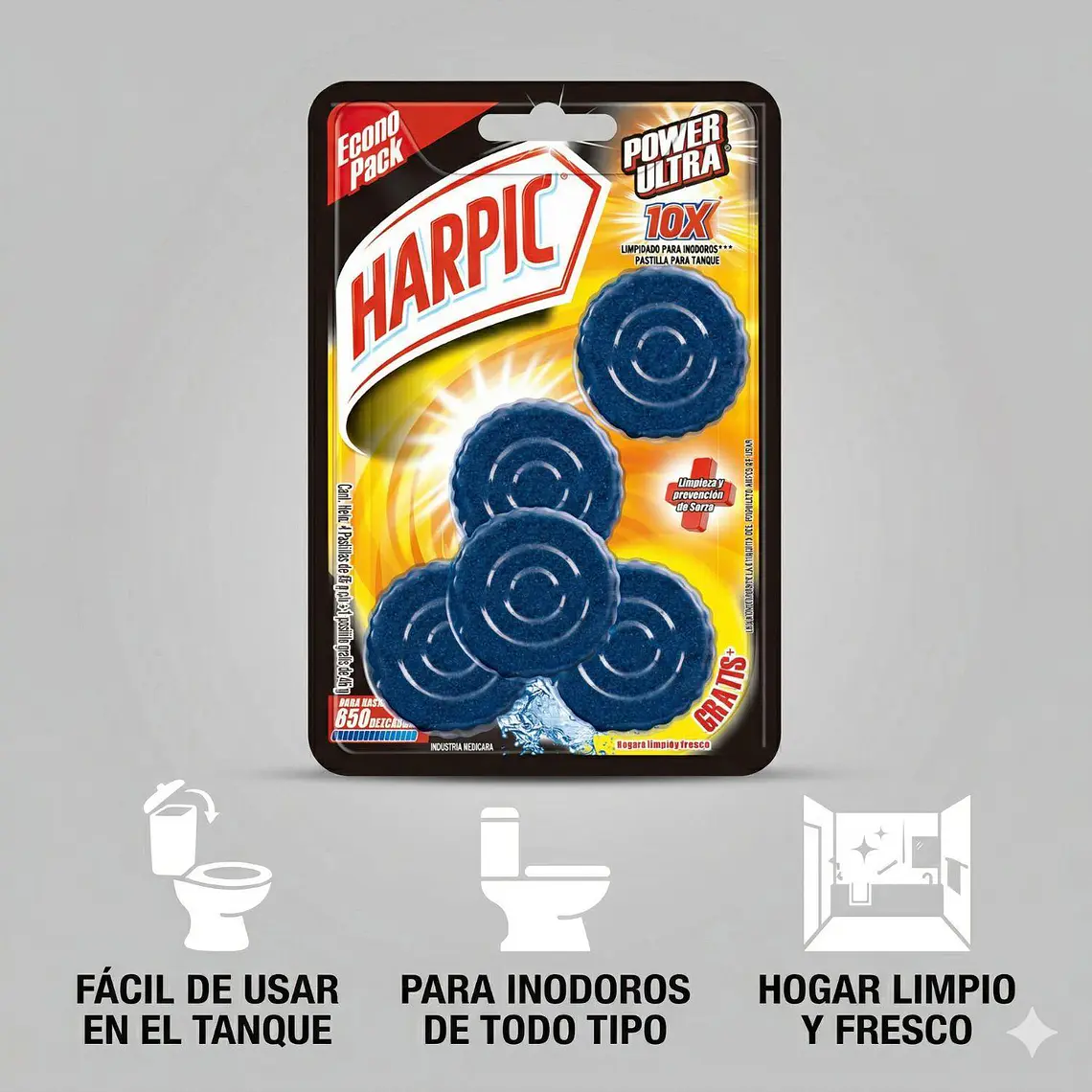 Pastilla Para Estanque Para Inodoros Harpic 5unid 7