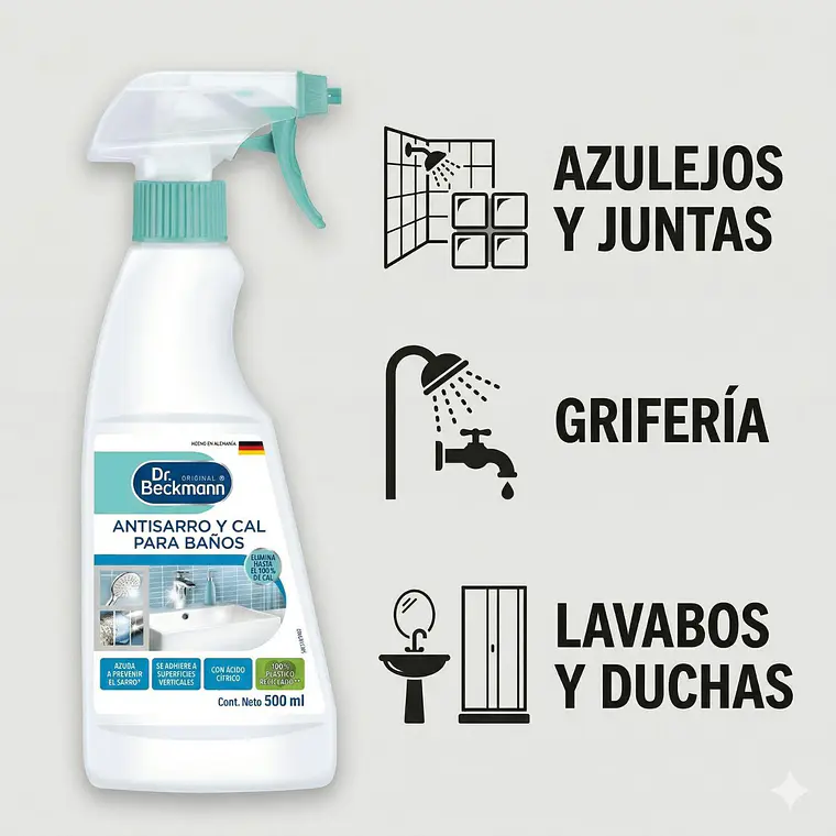 Limpiador Antisarro y Cal Baños Dr. Beckmann 500ml 2