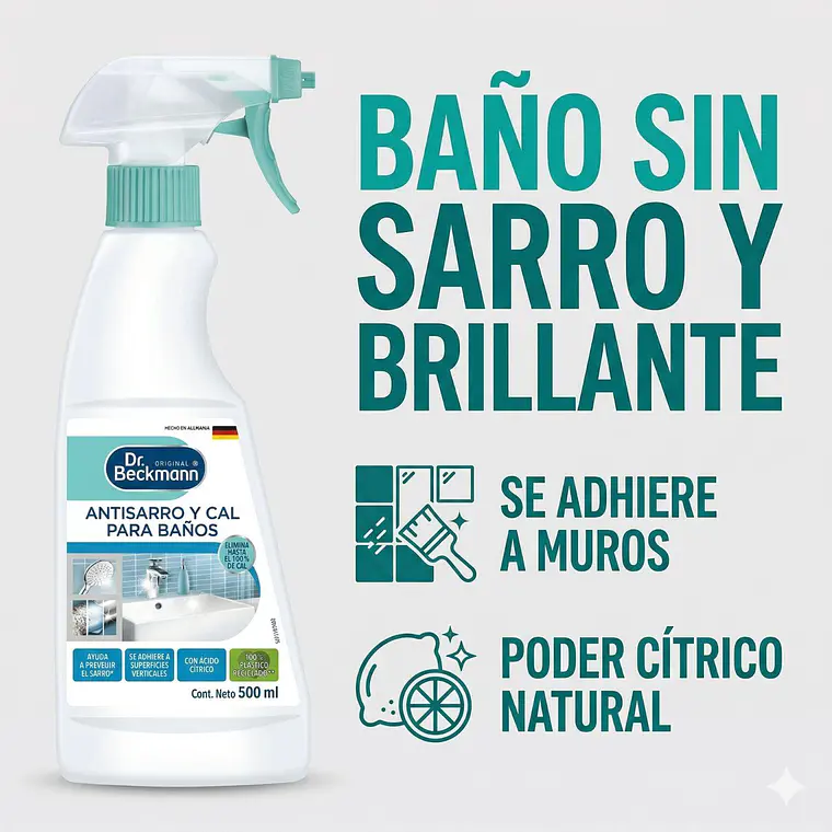 Limpiador Antisarro y Cal Baños Dr. Beckmann 500ml 3
