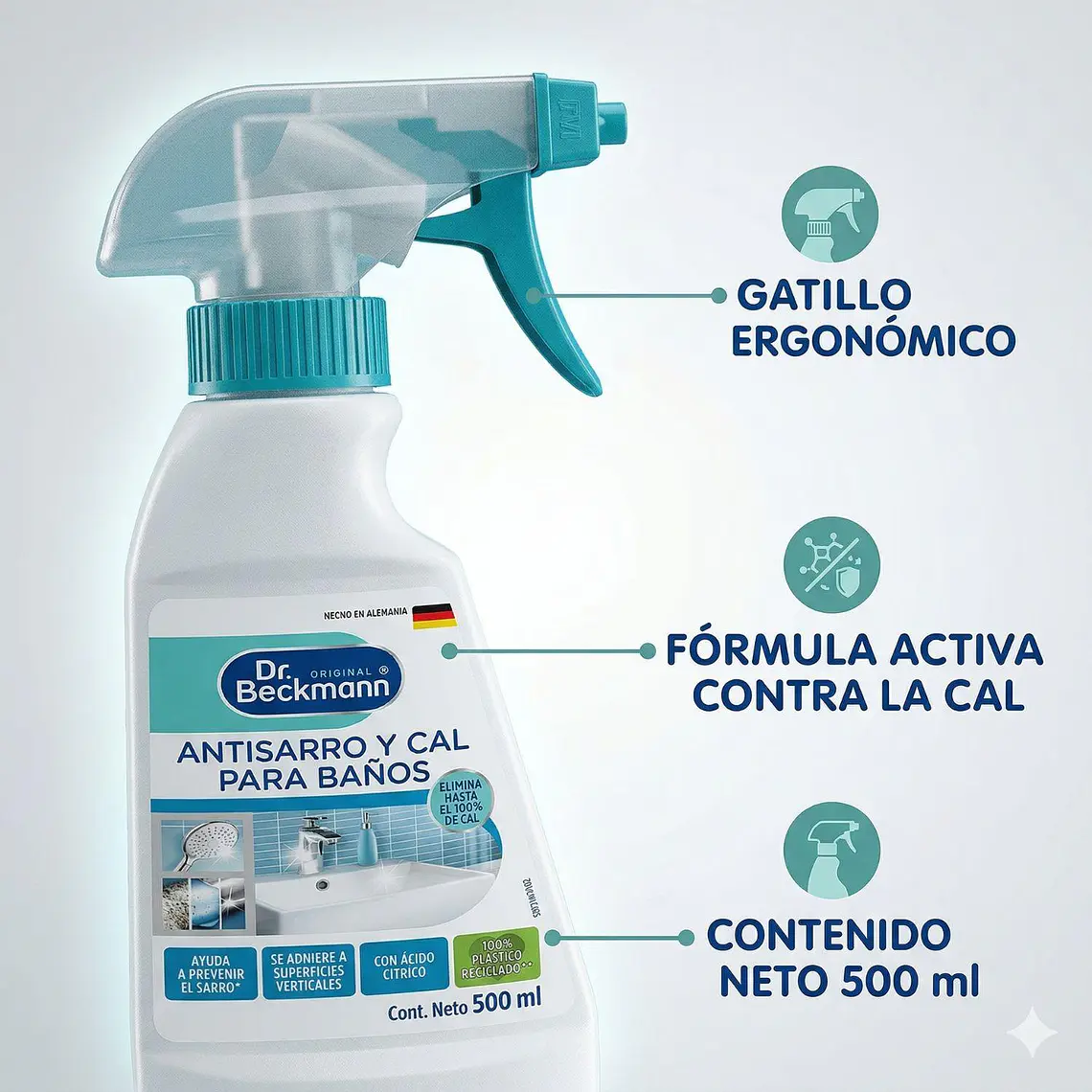 Limpiador Antisarro y Cal Baños Dr. Beckmann 500ml 4
