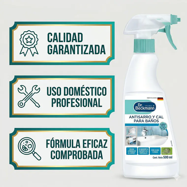 Limpiador Antisarro y Cal Baños Dr. Beckmann 500ml 5