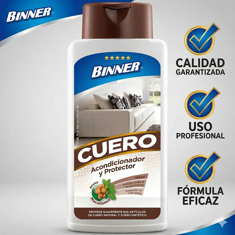 Limpiador y Protector de Cuero 500ml Binner 5