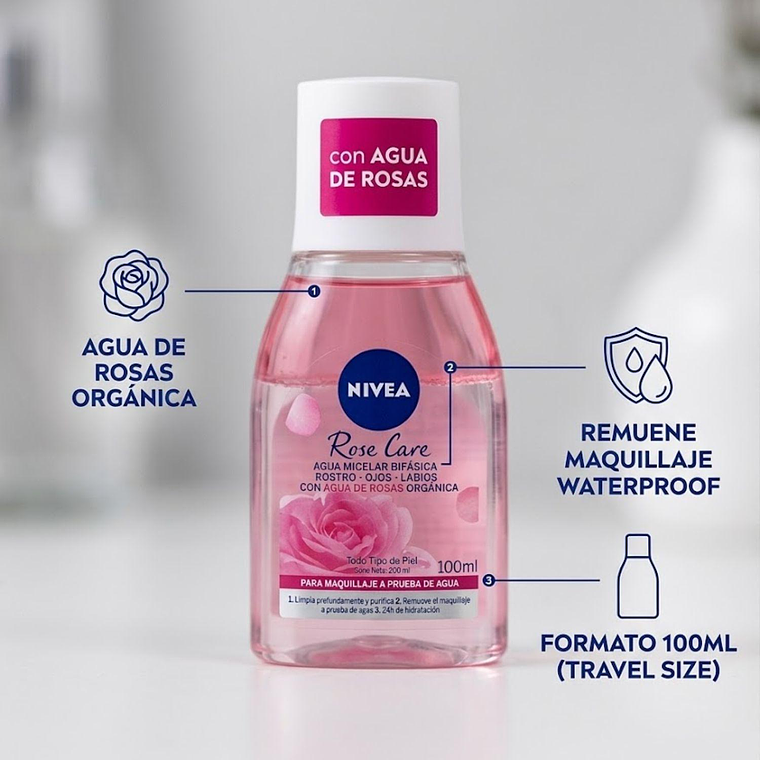 Agua Micelar Nivea Bifásica Rose Care 100 ml 3