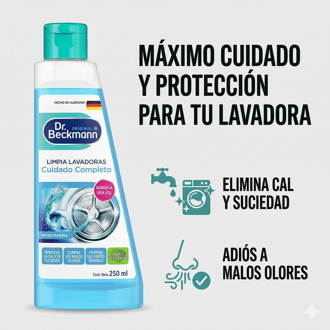 Limpia Lavadoras 250 Ml Dr. Beckmann 2