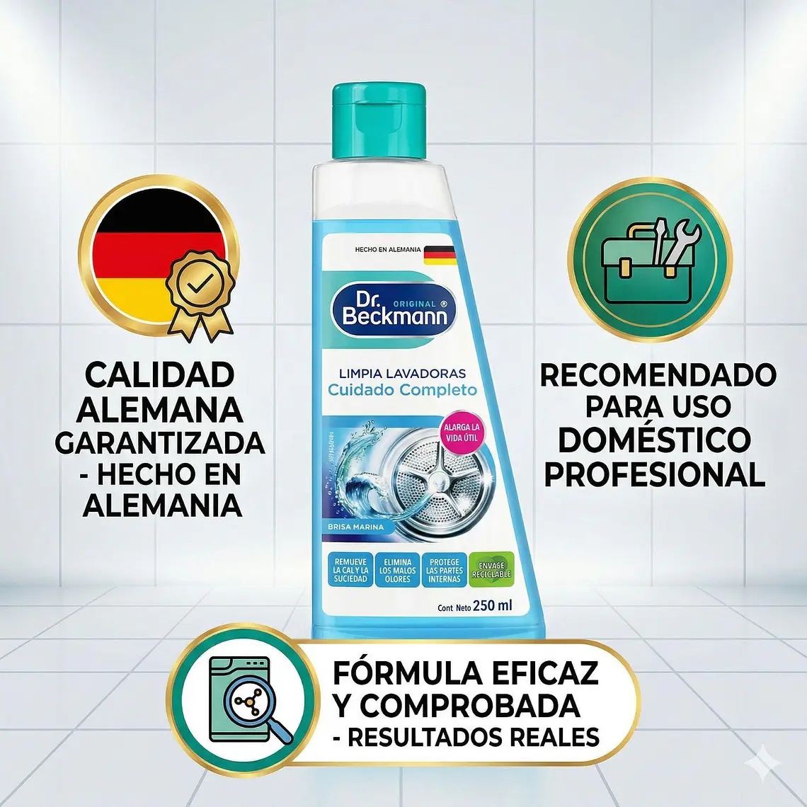Limpia Lavadoras 250 Ml Dr. Beckmann 4