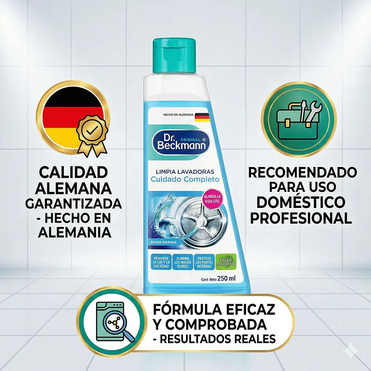 Limpia Lavadoras 250 Ml Dr. Beckmann 4