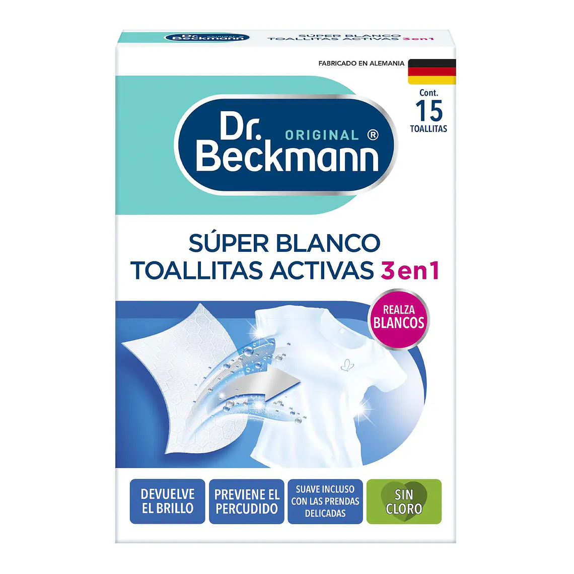 Toallitas Súper Blanco Dr. Beckmann x15 Unid 2