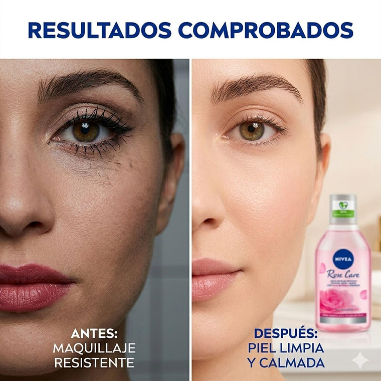 Agua Micelar Nivea Bifásica Rose Care 400 ml 3