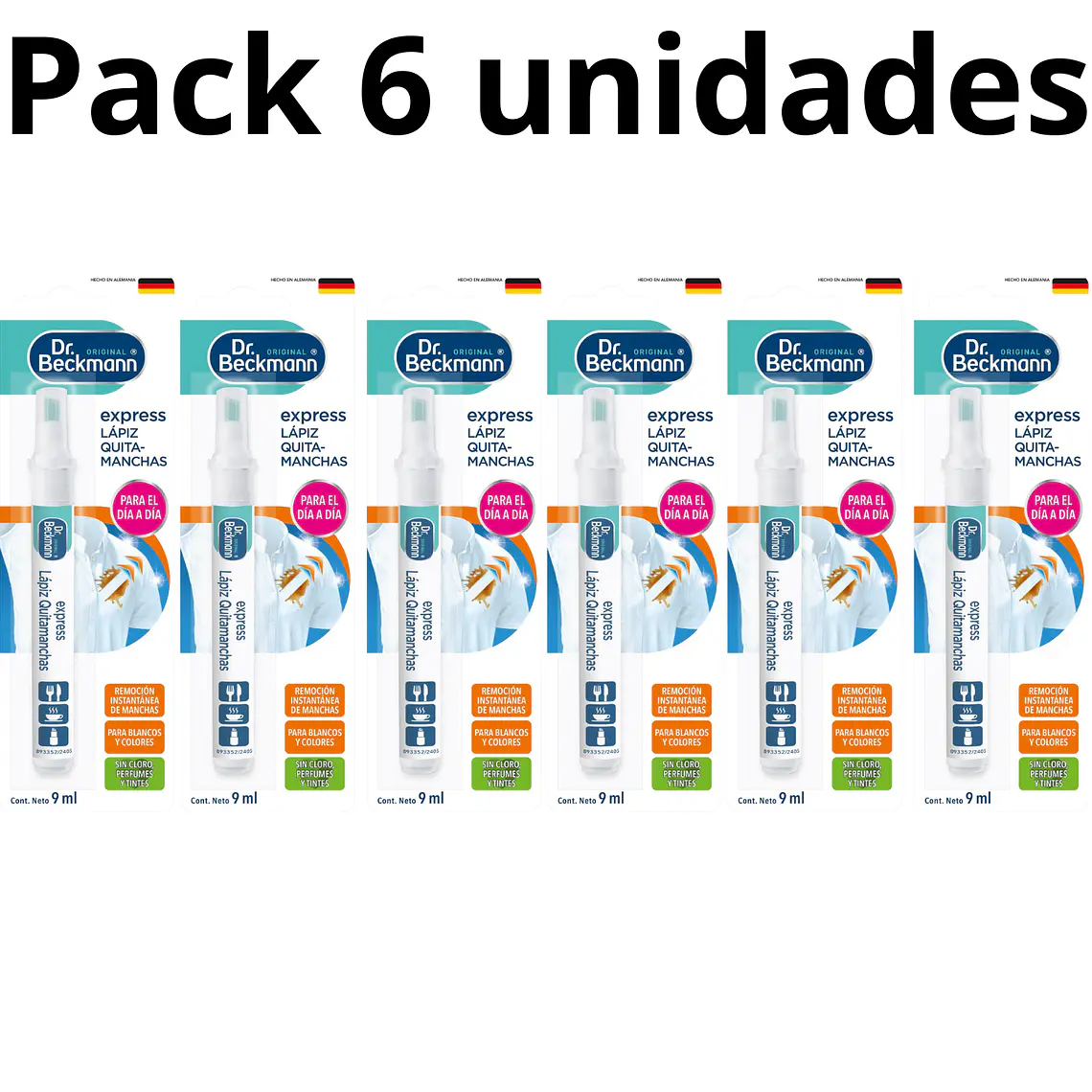 Lápiz Quitamanchas Dr. Beckmann Pack 6 Unidades 1