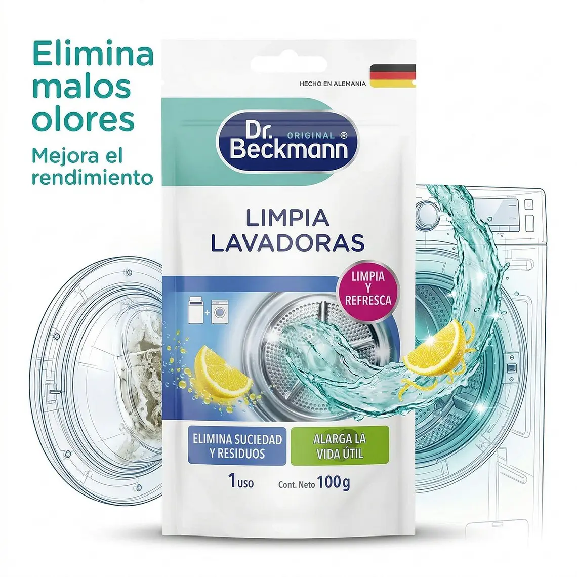 Limpia Lavadoras en Polvo Dr. Beckmann 100 g 7