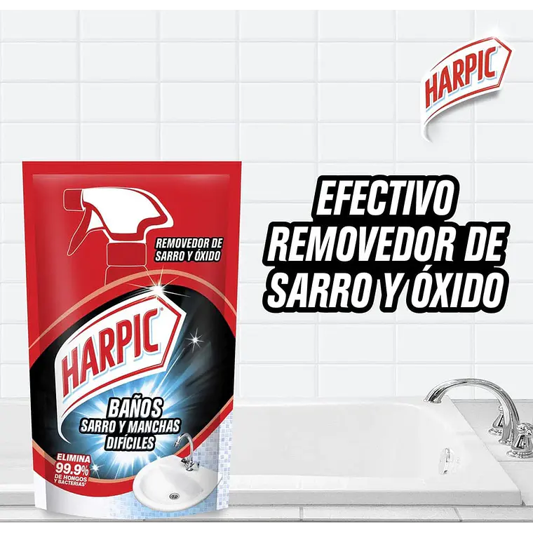 Recarga Harpic Baño Sarro y Manchas Difíciles 420ml 2