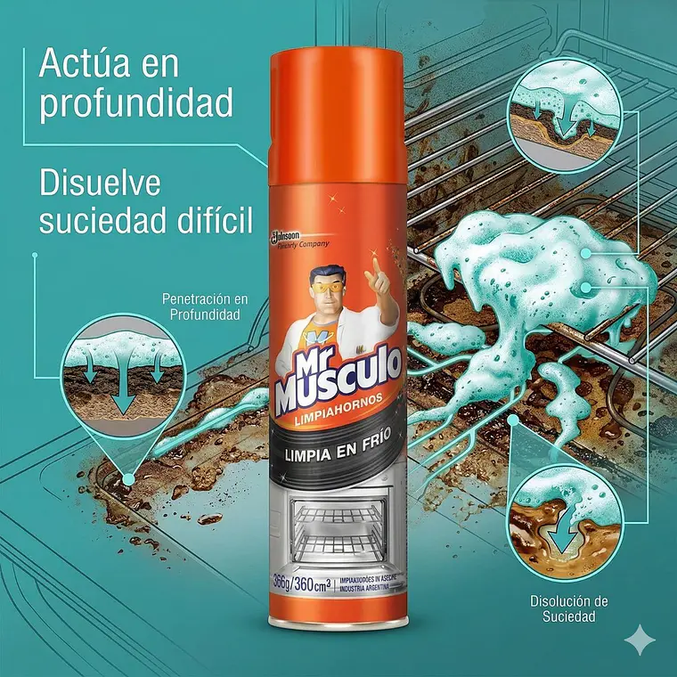Limpiador De Hornos Mr. Musculo 360 Ml 6