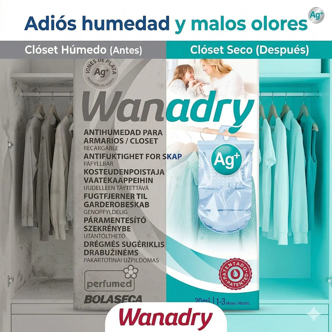 Sistema Antihumedad Bolaseca Wanadry Closets Y Armarios 450g 5