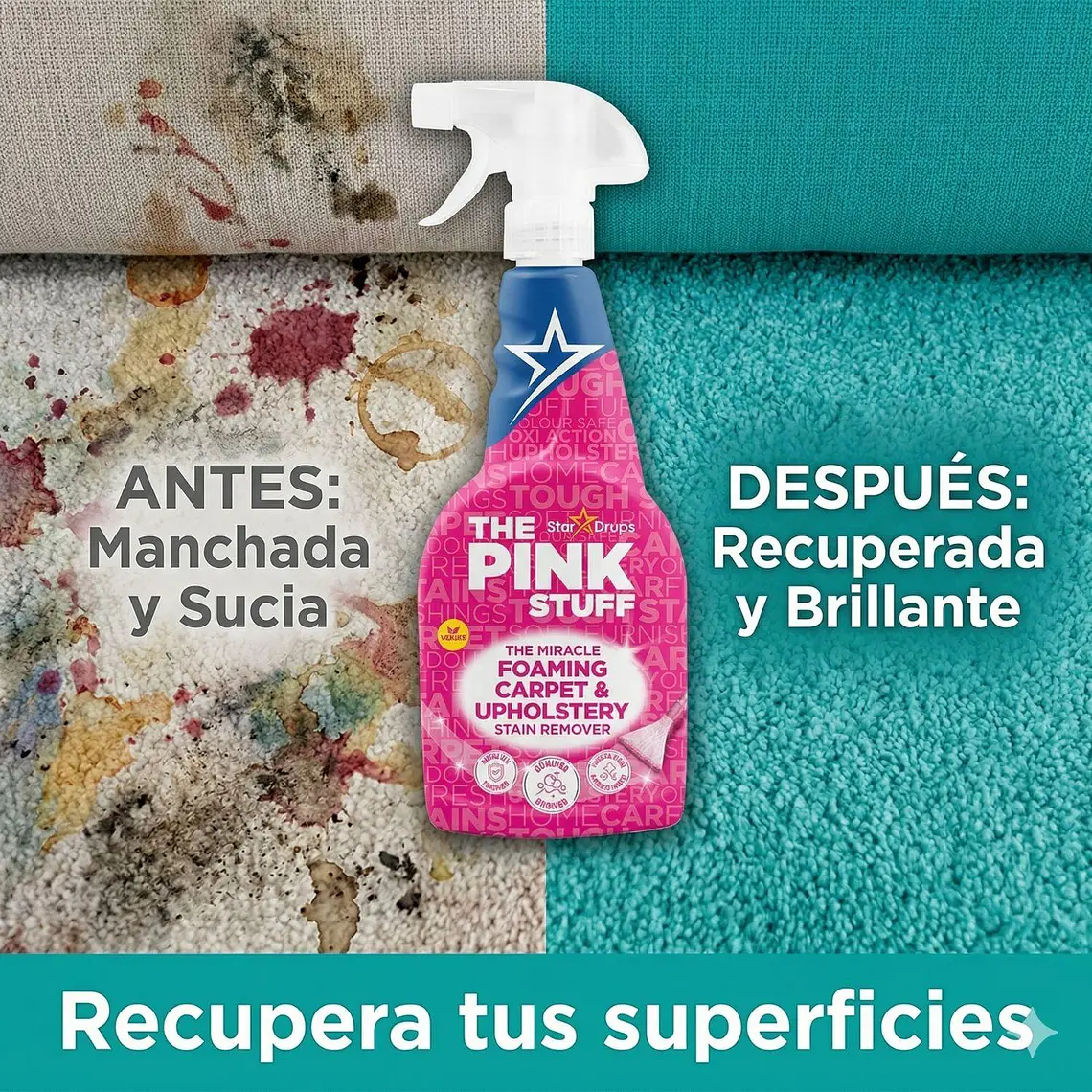 Quitamanchas Alfombras Y Tapicerías The Pink Stuff 500 Ml 4