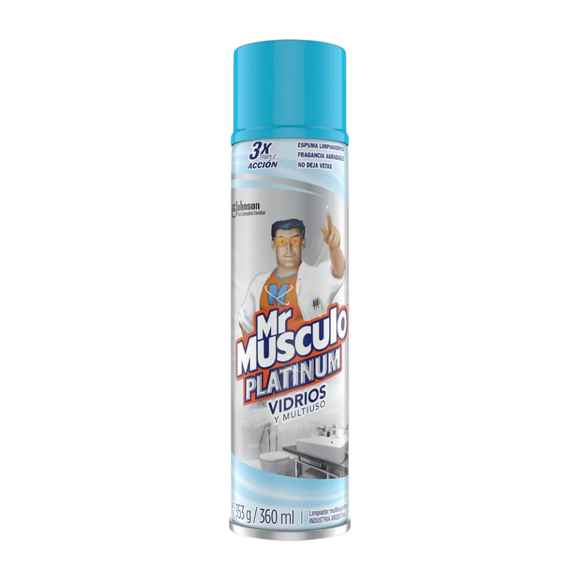 Mr Músculo Limpiavidrios Espuma 360ml Triple Acción 1