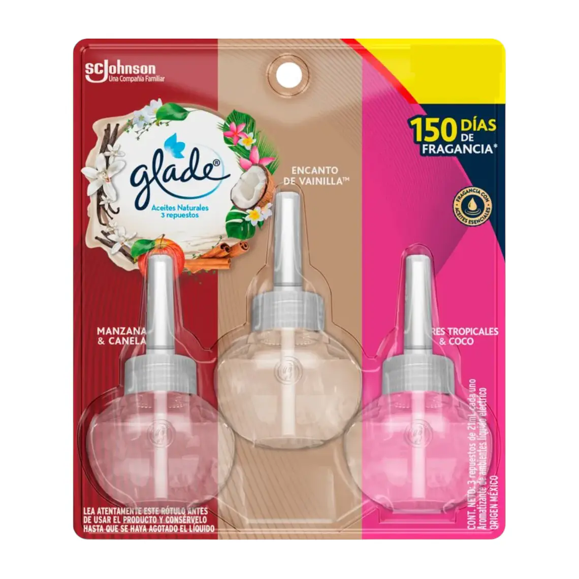 Recarga Glade Aceite Natural Surtido 21ml x3 Unid 1