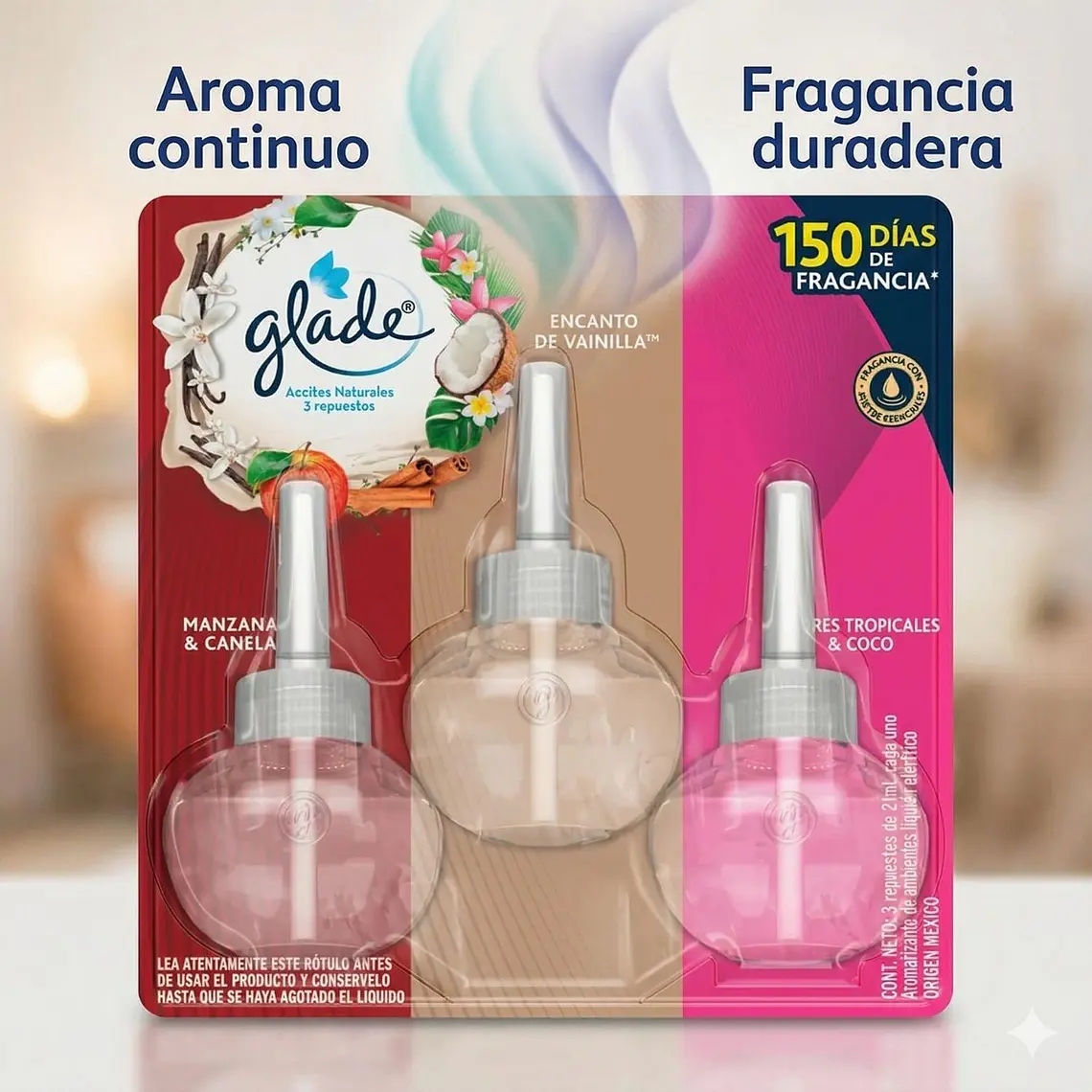 Recarga Glade Aceite Natural Surtido 21ml x3 Unid 7