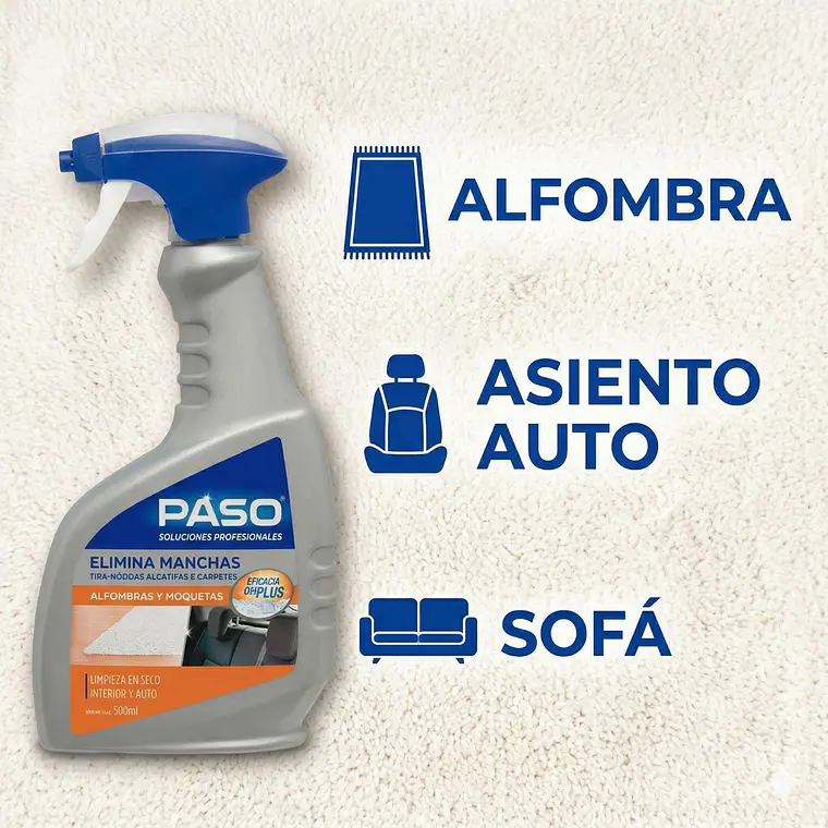 Quita Mancha Alfombras Y Tapices Paso Limpieza En Seco 500ml 3