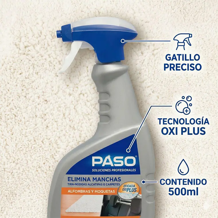 Quita Mancha Alfombras Y Tapices Paso Limpieza En Seco 500ml 4