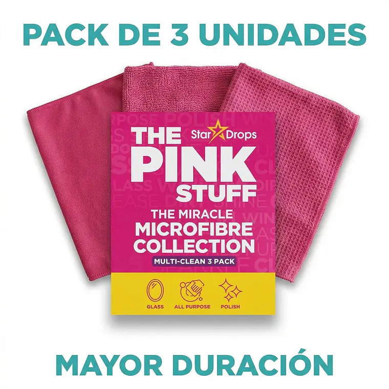 Paños De Microfibra Milagrosos 3 Unidades The Pink Stuff 7