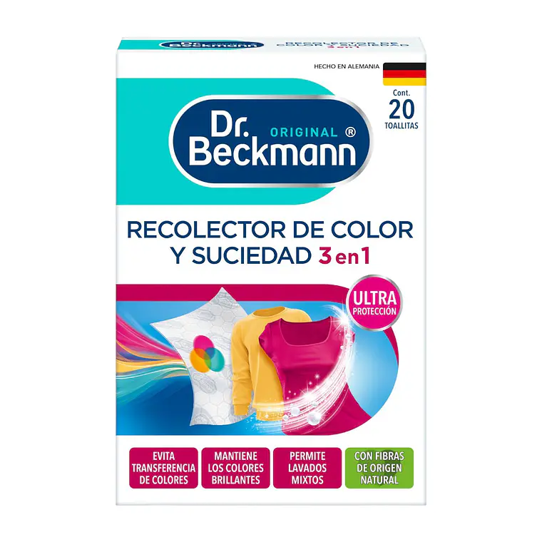Toallitas Atrapa Color Dr. Beckmann 20 Unidades 1