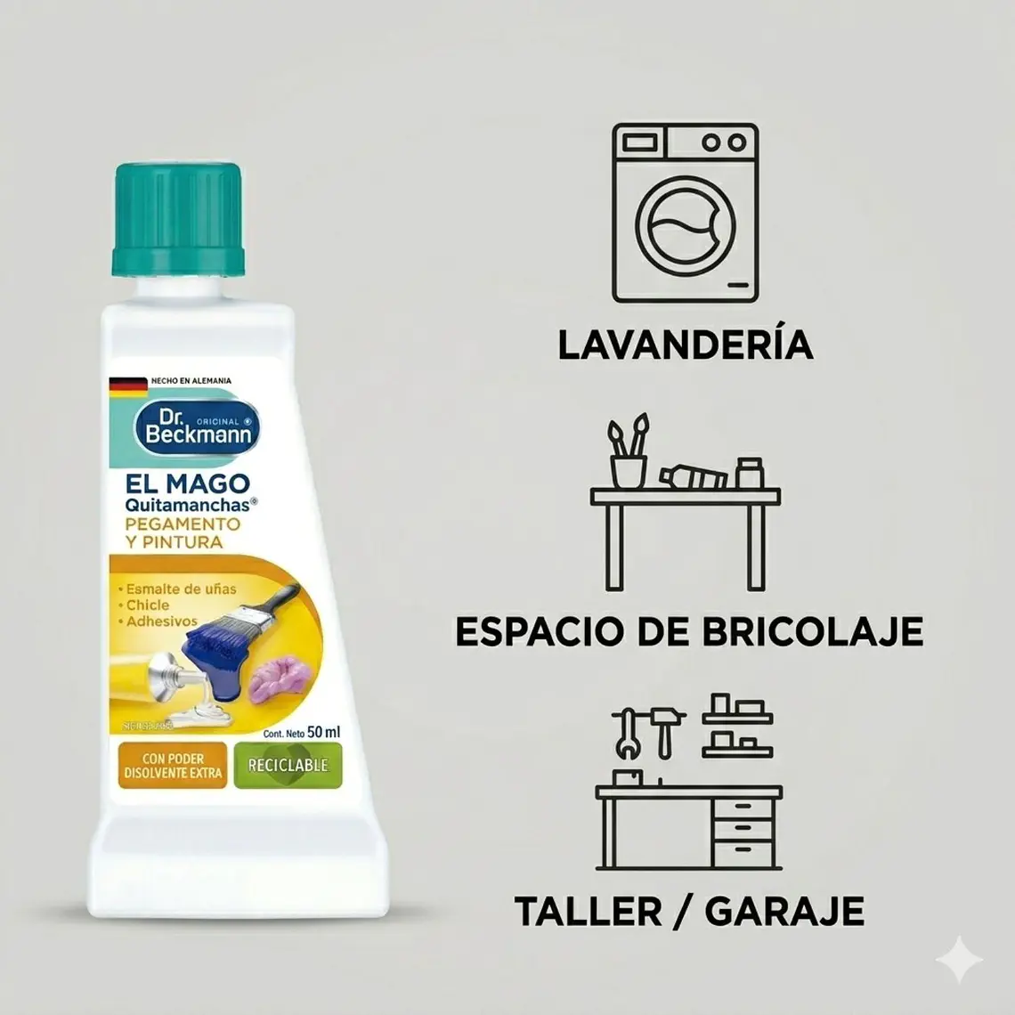 Quitamanchas Pegamento Y Pintura Dr Beckmann 50ml Ropa 5
