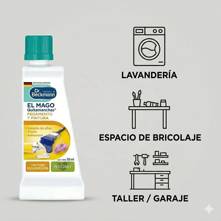 Quitamanchas Pegamento Y Pintura Dr Beckmann 50ml Ropa 5