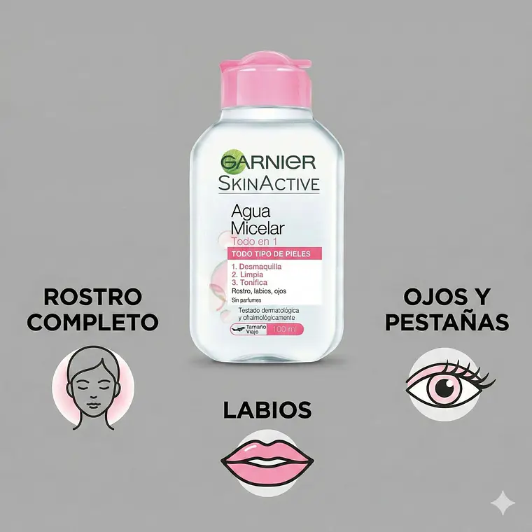 Desmaquillante Agua Micelar Garnier Todo En 1 100ml 3