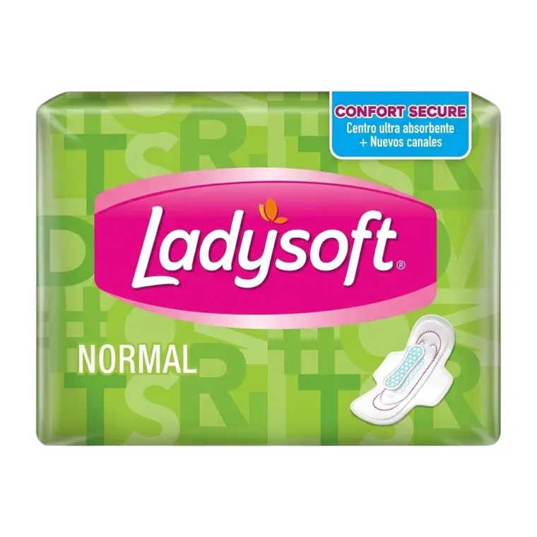 Toallas Femeninas Ladysoft Normal Tela Suave Con Alas 8u 1